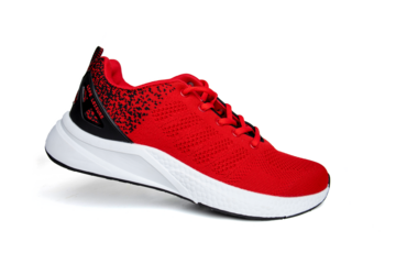 Red sneakers on a transparent background