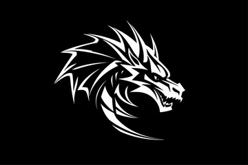 Dragon logo vector illustration symbol  
