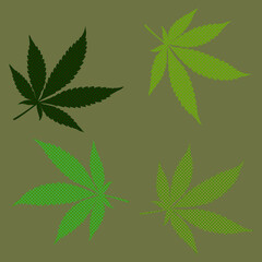 Abstract cannabis leaf design background image.