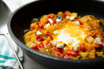 Manchego Pisto, also known simply as ratatouille, is a traditional dish from La Mancha that consists of a fry of various vegetables and egg