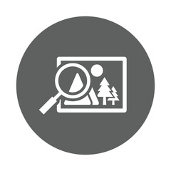 Image, search, magnify, view, zoom icon. Gray vector graphics.