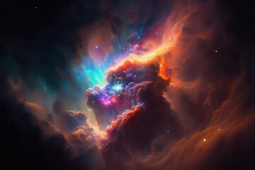 Obraz na płótnie Canvas Astronomy. Realism, multicolored, constellations, astrology. Illustration. AI