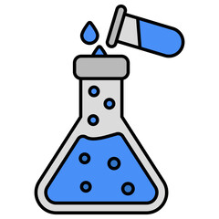 An editable design icon of chemical flask, experiment vector 