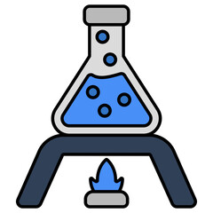 An editable design icon of chemical flask 