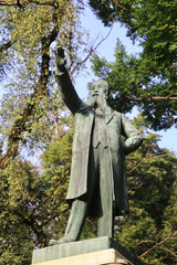 板垣退助像・高知城（高知県・高知市）