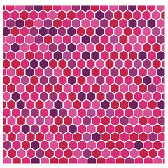 Hexagon shapes in pink purple and Viva Magenta