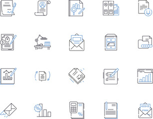 Planning outline icons collection. Scheme, Arrangement, Program, Design, Outline, Map, Map out vector and illustration concept set. Method, Intend, Agenda linear signs