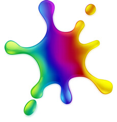 Paint Splash Rainbow Color Splat Design Splatter