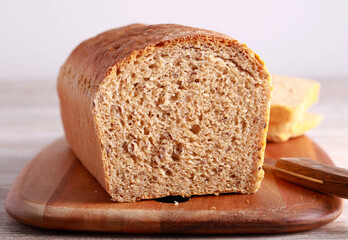 Whole wheat and flax bread