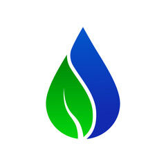 leaf water vector logo