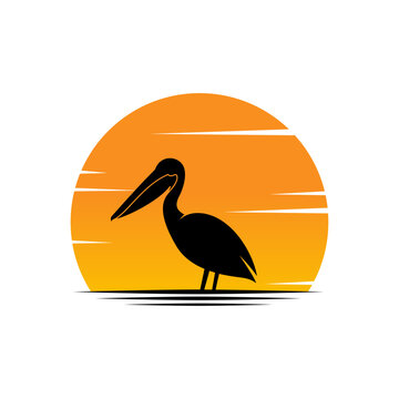 recommend clip art: silhouette pelican bird logo