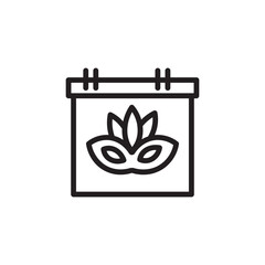 Circus Date Event Outline Icon