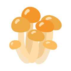 ナメコ（ナメタケ）。フラットなベクターイラスト。
Butterscotch mushrooms. Flat designed vector illustration.