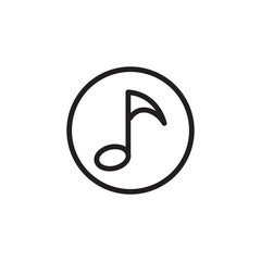 Music Note Sound Outline Icon