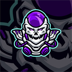 Robot masscot logo illustration vector