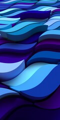 Volumetric blue waves as background and wallpaper. 