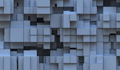Volumetric composition of parallelepipeds of different sizes in a cold shade. Background. 