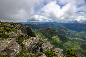 Fototapeta na wymiar View of Three Rondavels from Mapriepskop