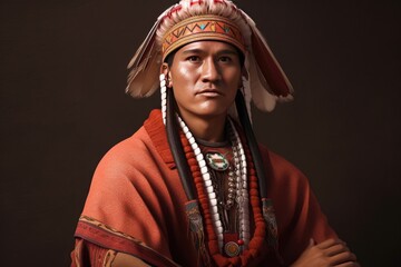 Native american person, created with generative ai