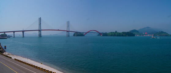 View of Gwangan Bridge, Busan, South Korea