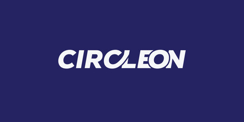 circleon typography text effect logo idea concept