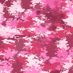 Camouflage pink  military background. Camouflage background -  illustration. Abstract pattern