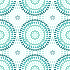 Seamless pattern circles- illustration. Texture dots ornament.  - 592891427