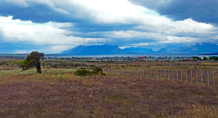 Fototapeta na wymiar View of Puerto Natales, Patagonia, Chile