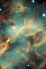Fototapeta na wymiar A view of the Hubble Teskop universe II, created by artificial intelligence