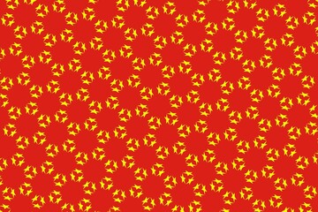 Geometric pattern in the colors of the national flag of Vietnam. The colors of Vietnam.