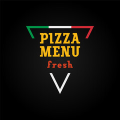 Pizzeria logo template, design emblem or badges for cafes, fast food restaurants, or delivery pizza, vector illustration 10EPS