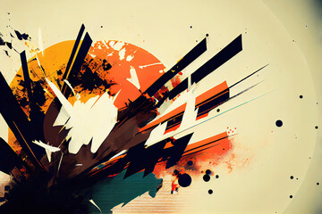 Abstract deconstructive grunge wallpaper background (Generative AI)