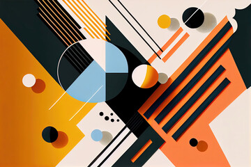 Abstract minimalist constructivism wallpaper background (Generative AI)