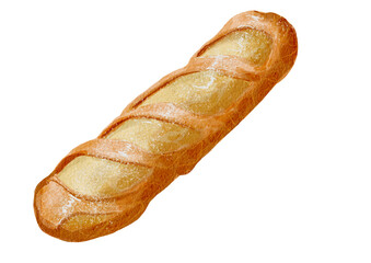 Baguette watercolor painting