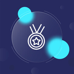 Medal icon. Victory, star, win, gold, participation. The concept of a medal.
