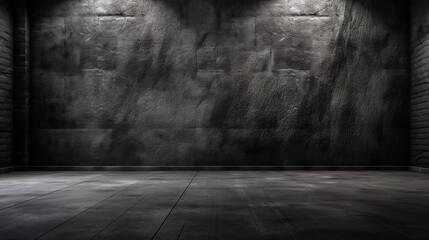 Texture of old black concrete wall for background. Generative AI