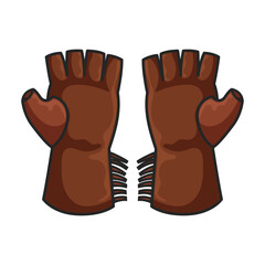 Cowboy glove vector icon.Color vector icon isolated on white background cowboy glove.