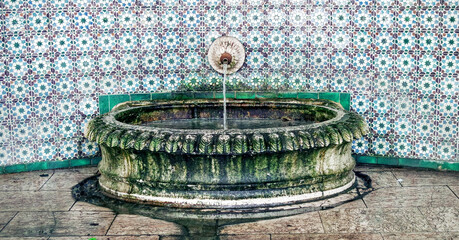 Fonte Mourisca fountain in Sintra, Portugal