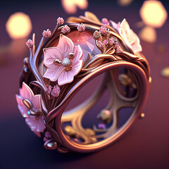 Spring ring. Ai generated