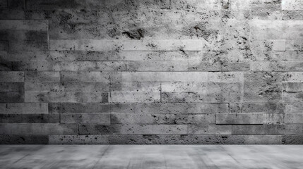 Texture of old gray concrete wall for background. Generative AI