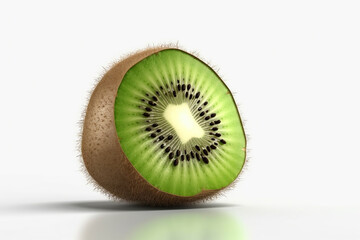 Naklejka na ściany i meble Kiwi fruit isolated on white background. 3D illustration.