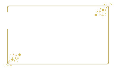 yellow gold frame for any text and presentation