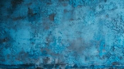 Fototapeta na wymiar Texture of old blue concrete wall for background. Generative AI