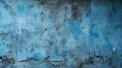 Texture of old blue concrete wall for background. Generative AI