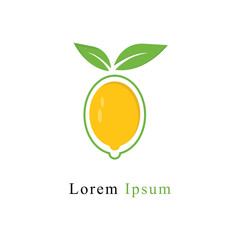 Lemon logo illustration design Free Vector