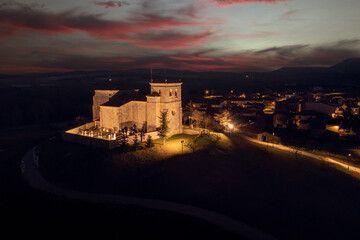 Fototapeta premium Church of Sta. Marina in the town of Cubillo del Campo