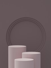 Product advertisement backdrop with circle gray background, 3d background product