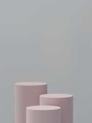 Product advertisement backdrop with gray sky background, 3d background product