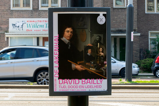 Billboard David Bailly Exhibition At Museum De Lakenhal At Amsterdam The Netherlands 9-4-2023