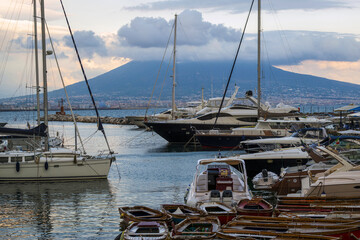 Coucher de soleil sur la baie de Naples